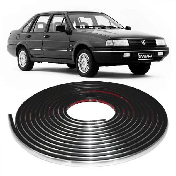 Aplique de para choque santana volkswagen de 1991 a 1998 cromado kit com 6 peças para colagem