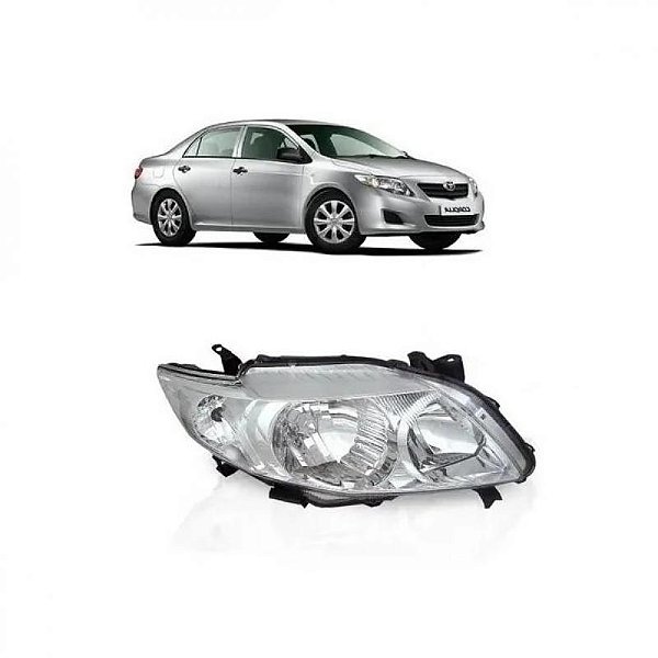 Farol corolla toyota de 2009 a 2011 lado direito manual