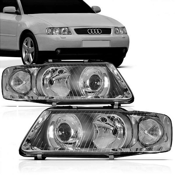 Farol a3 audi de 2001 a 2006 lado direito com projetor