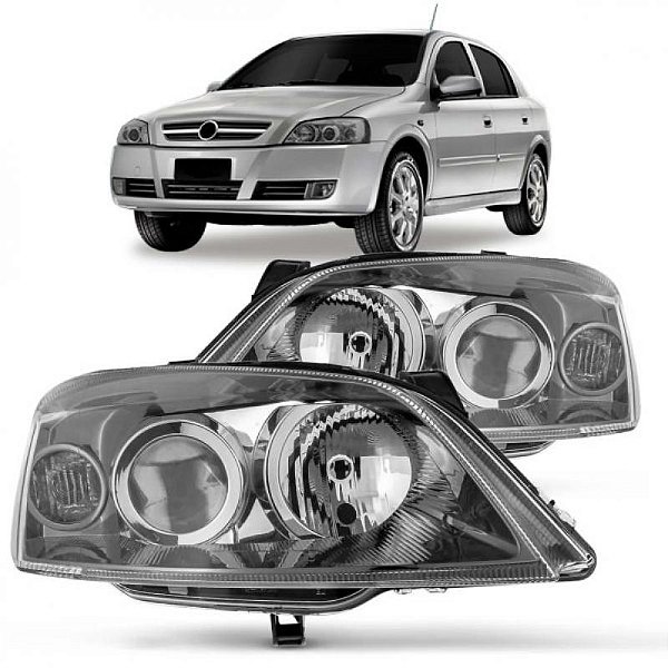 Farol astra chevrolet de 2003 a 2012 lado esquerdo fumê manual cronomix