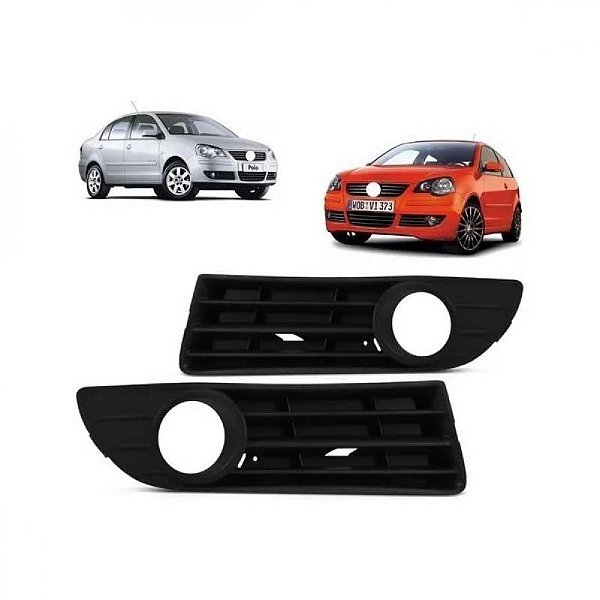Grade de para choque polo volkswagen de 2007 a 2011 dianteira lado direito com furo