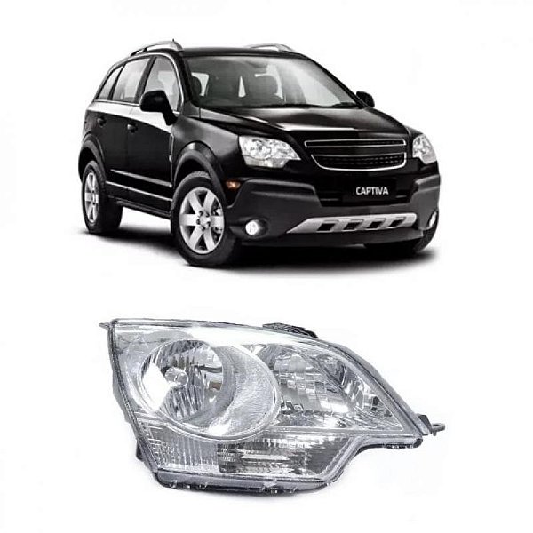 Farol captiva chevrolet de 2008 a 2014 lado esquerdo manual