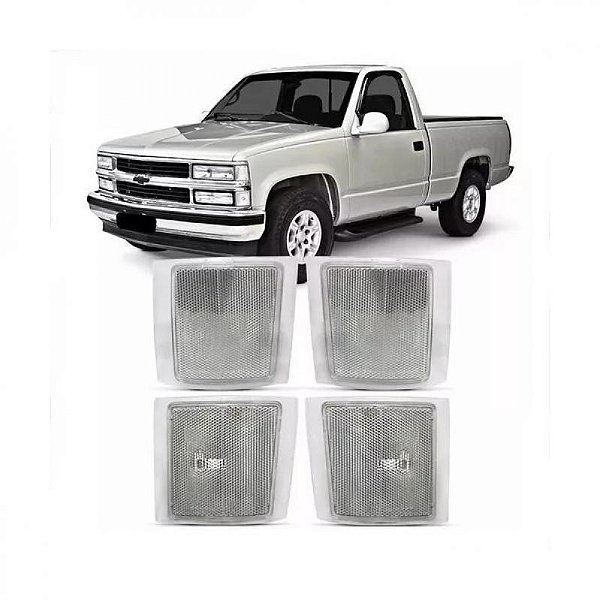 Kit pisca silverado chevrolet de 1993 a 2004 ao lado do farol cristal