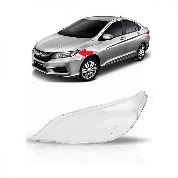 Lente de farol city honda de 2014 a 2017 lado esquerdo