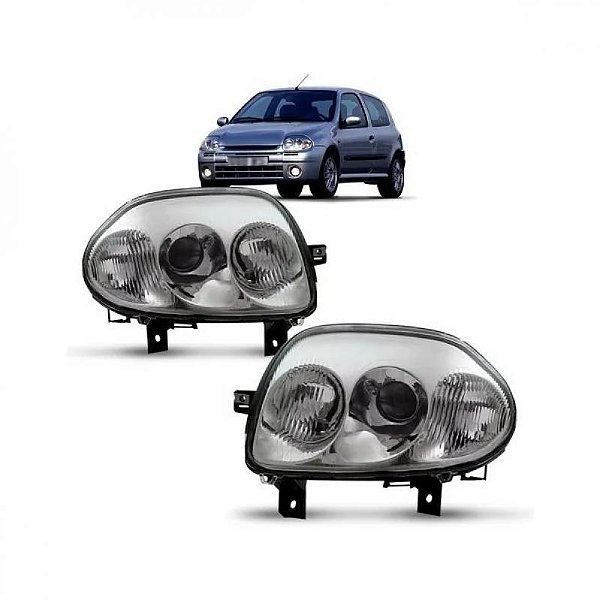Farol clio renault de 1999 a 2002 lado direito duplo