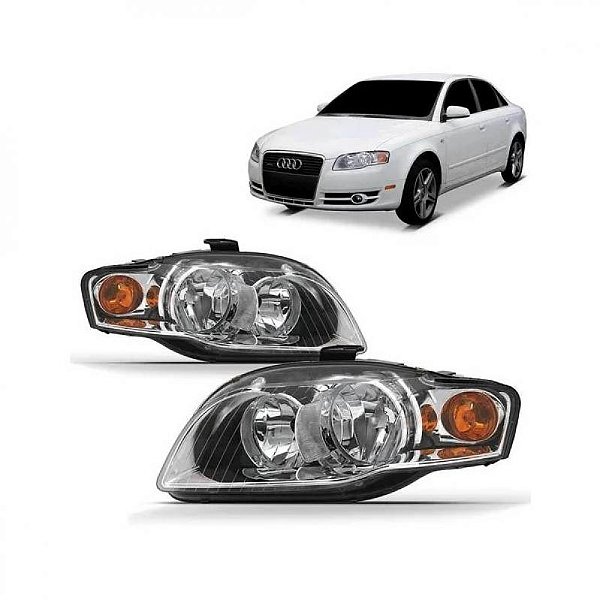 Farol a4 audi de 2004 a 2007 lado direito com pisca âmbar