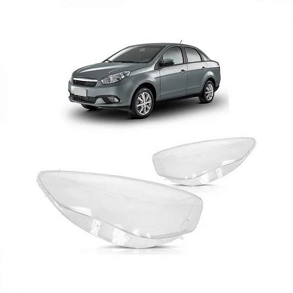 Lente do farol grand siena fiat de 2012 a 2022 lado esquerdo