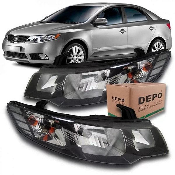 Farol cerato kia de 2009 a 2013 lado direito manual e elétrico