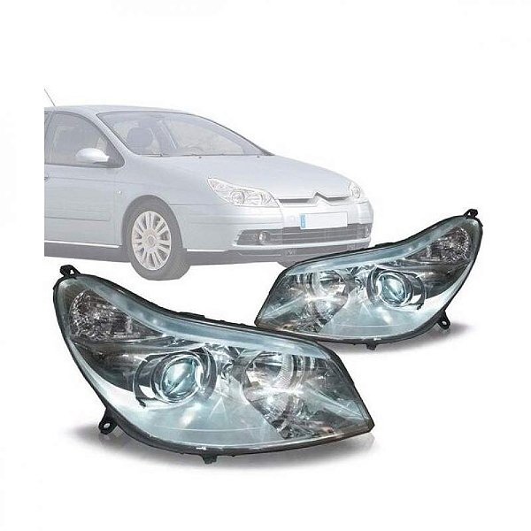 Farol c5 citroën de 2006 a 2008 lado esquerdo