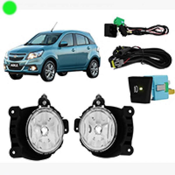 Kit farol auxiliar agile chevrolet de 2014 a 2016 sem grade