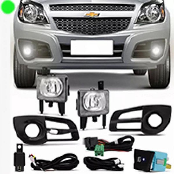 Kit farol auxiliar montana chevrolet de 2011 a 2021 com grade