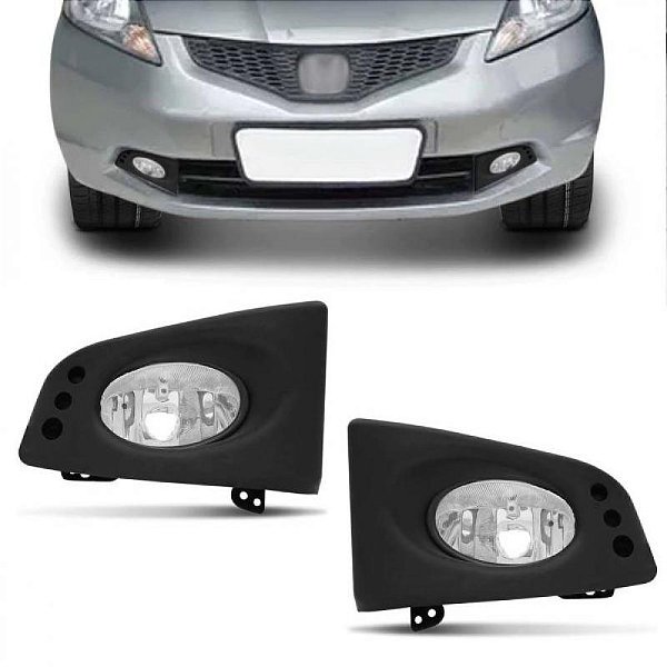 Farol auxiliar fit honda de 2009 a 2012 lado direito com grade