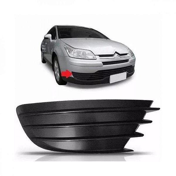 Grade para choque c4 citroën de 2008 a 2014 dianteira lado direito sem furo
