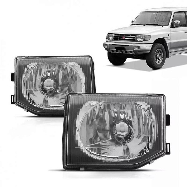 Farol pajero mitsubishi de 1998 a 2000 lado direito liso GLS