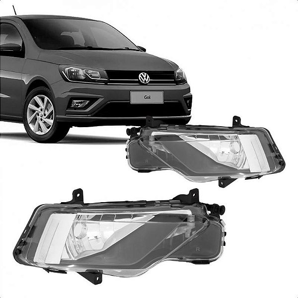 Farol auxiliar gol volkswagen de 2018 a 2023 geração 8 e saveiro volkswagen de 2017 a 2023 geração 7 lado direito
