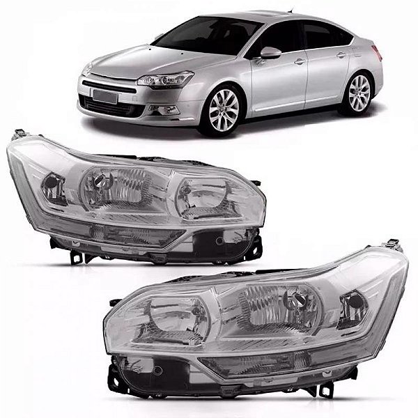 Farol c5 citroën de 2008 a 2012 lado direito elétrico sem motor sem projetor