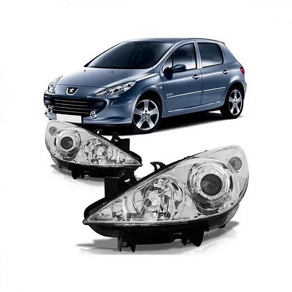 Farol 307 peugeot de 2007 a 2012 lado direito elétrico com motor
