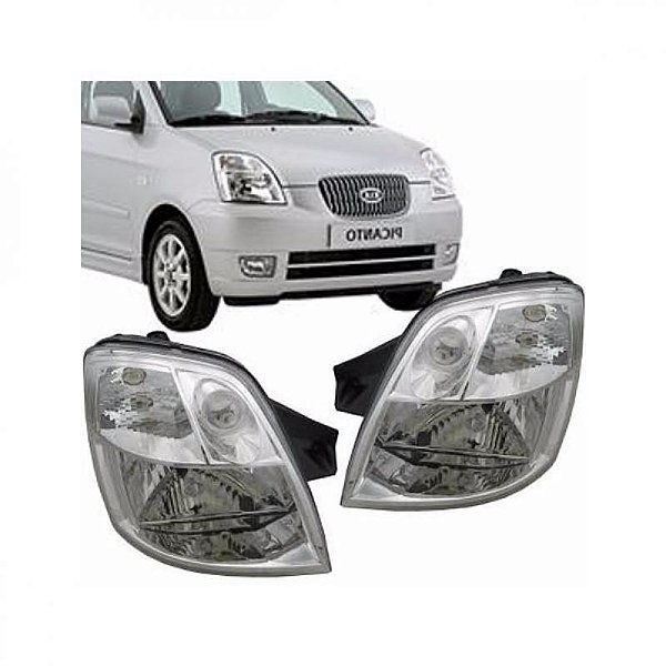 Farol picanto kia de 2006 a 2007 lado esquerdo