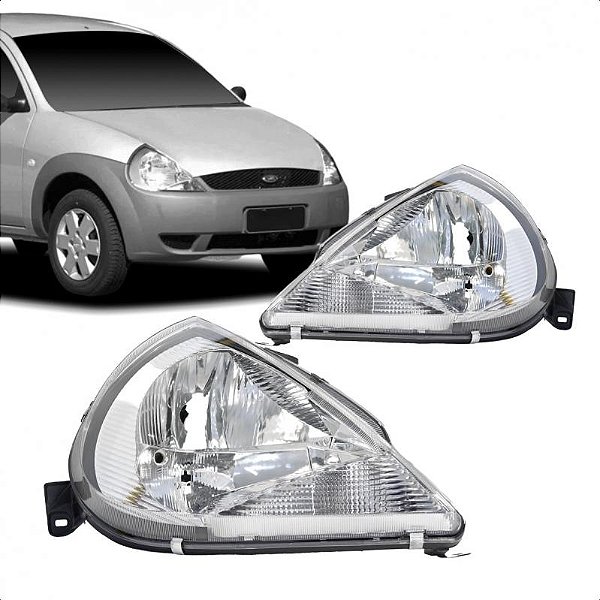 Farol ka ford de 1996 a 2007 lado esquerdo com pisca cristal