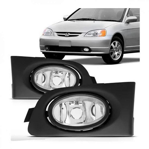 Farol auxiliar civic honda de 2001 a 2003 lado esquerdo com grade