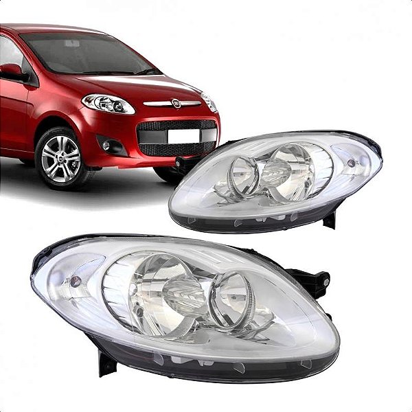Farol palio fiat de 2012 a 2017 lado direito cromado