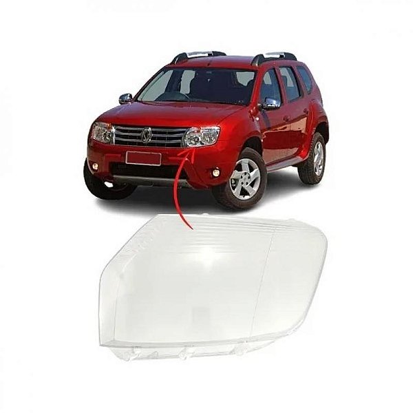 Lente de farol duster renault de 2010 a 2015 lado esquerdo