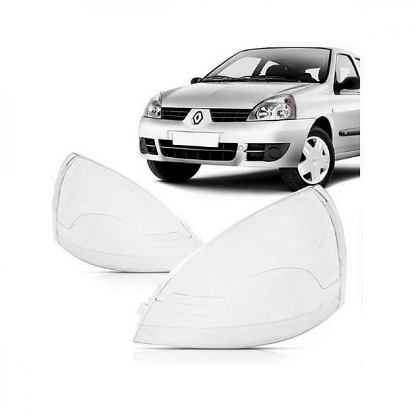 Lente de farol clio renault de 2003 a 2011 lado esquerdo