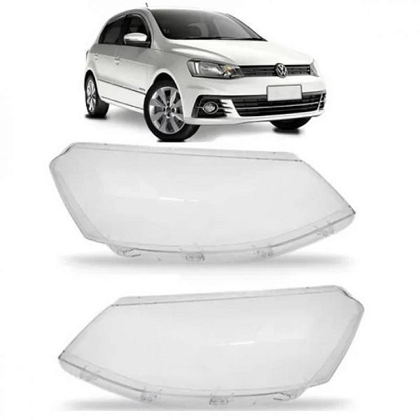 Lente de farol gol volkswagen de 2016 a 2018 lado direito geração 7 foco simples