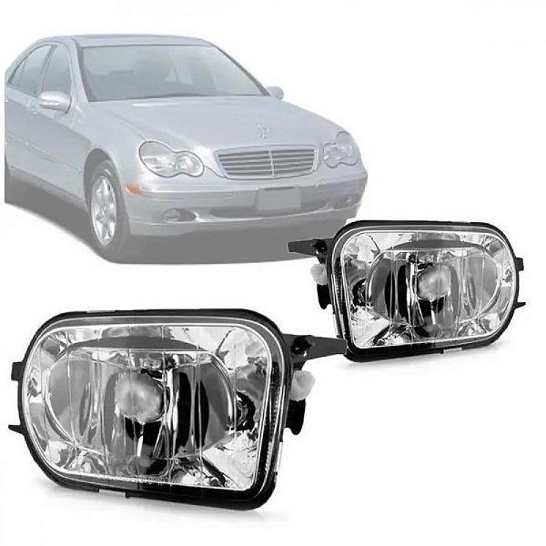Farol auxiliar c180 mercedes benz de 2004 a 2007 lado direito lente lisa