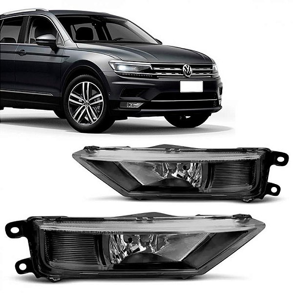 Farol auxiliar tiguan volkswagen de 2018 a 2021 lado esquerdo máscara negra H8