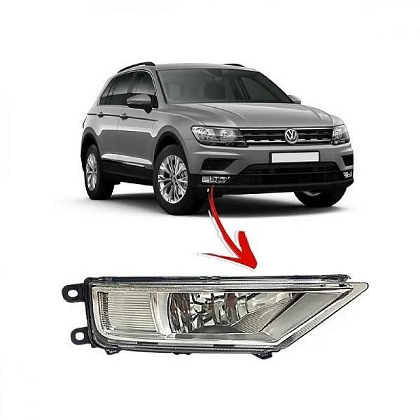 Farol auxiliar tiguan volkswagen de 2018 a 2021 lado direito cromado H8