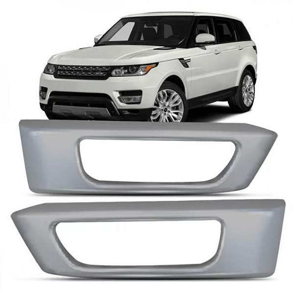 Moldura inferior para choque para farol auxiliar range rover sport land rover de 2014 a 2018 lado direito prata