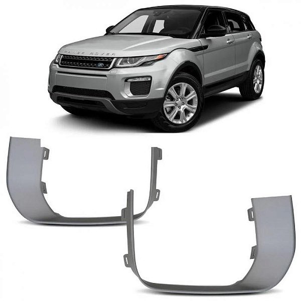 Moldura inferior para choque para farol auxiliar evoque land rover de 2016 a 2018 lado direito cinza versão se