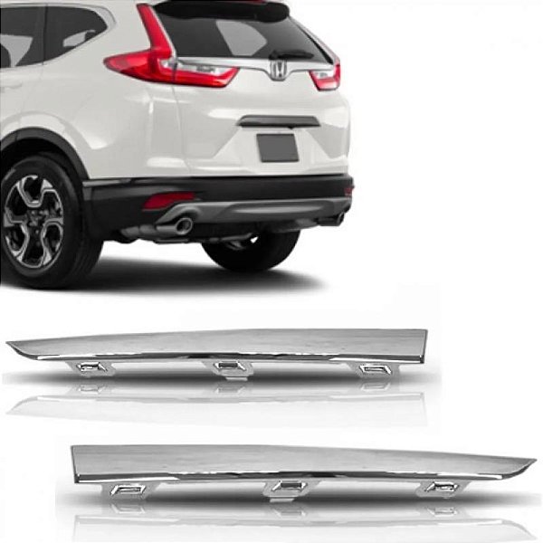 Friso de para choque crv honda de 2021 traseiro lado direito cromado