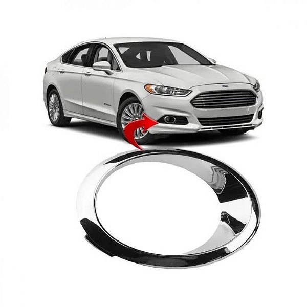 Moldura inferior para choque fusion ford de 2013 a 2016 lado direito cromado para farol auxiliar
