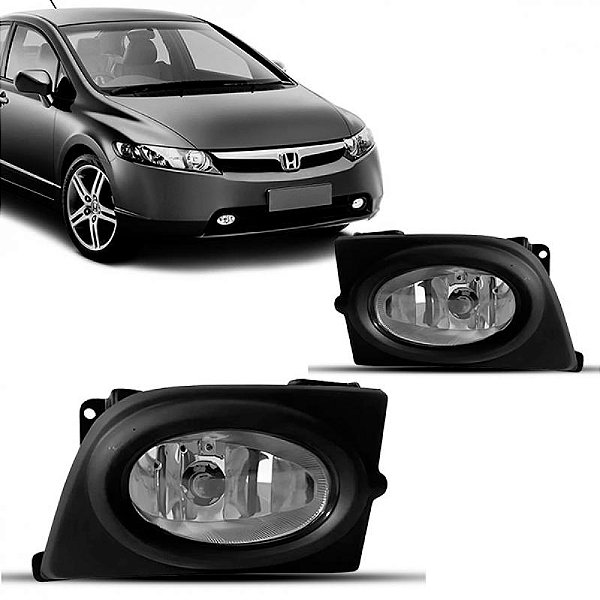 Farol auxiliar civic honda de 2007 a 2008 lado esquerdo versão lxs com grade