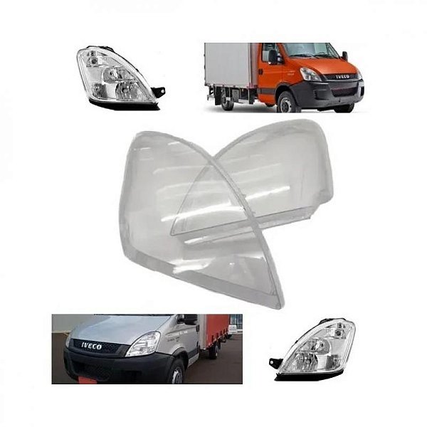 Lente de farol daily iveco de 2008 a 2020 lado esquerdo