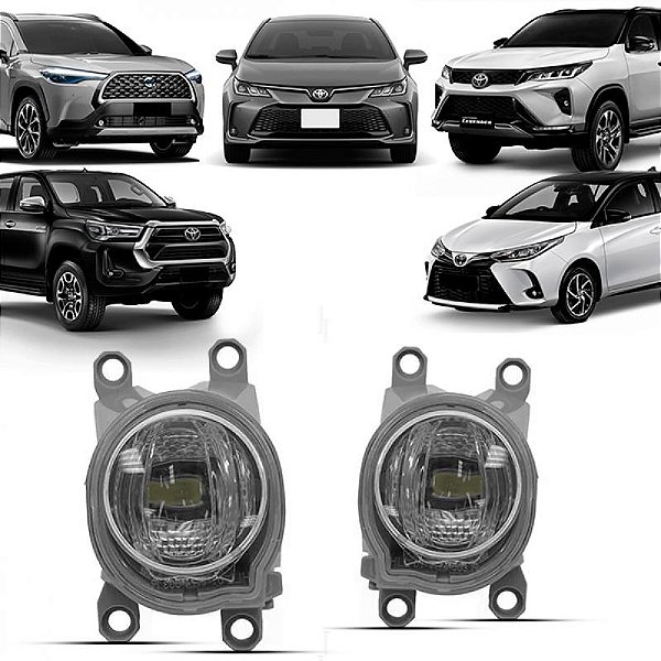 Farol auxiliar corolla toyota de 2020 a 2025 e hilux SRV toyota de 2021 a 2023 lado direito LED