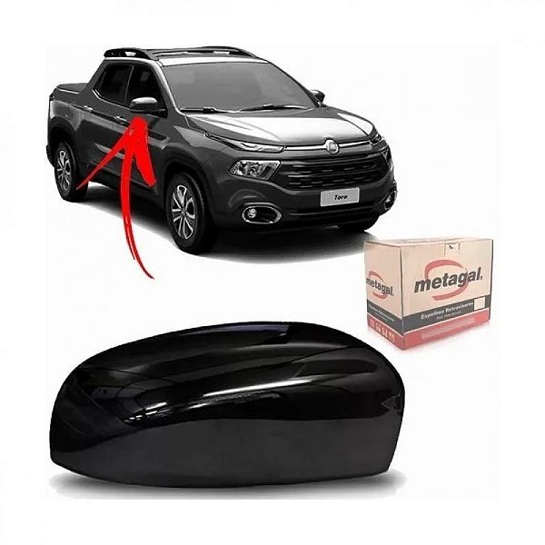 Capa de retrovisor externo toro fiat de 2016 a 2025 lado esquerdo colorida