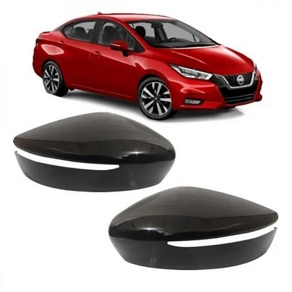 Capa de retrovisor versa nissan de 2021 a 2025 lado direito com furo para pisca