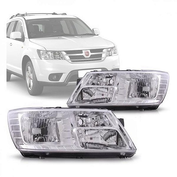 Farol journey dodge de 2009 a 2018 e freemont fiat de 2011 a 2014 lado esquerdo elétrico