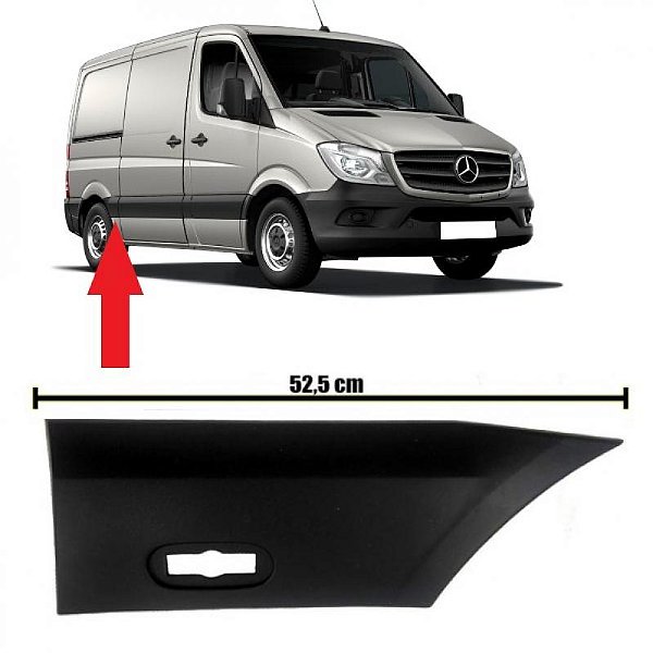 Friso lateral sprinter mercedes benz de 2012 a 2019 lado direito dianteiro e traseiro curto