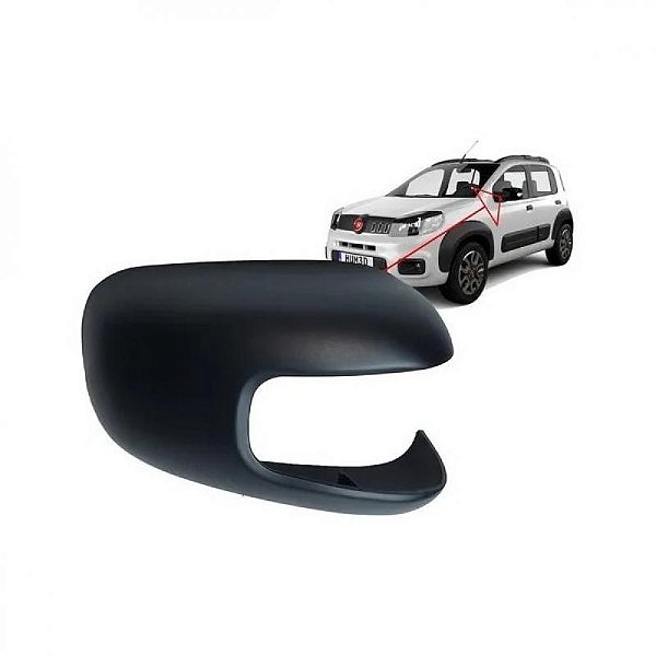 Capa de retrovisor uno fiat de 2015 a 2021 lado direito primer com furo para pisca