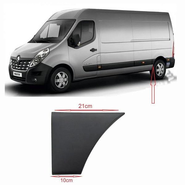 Friso lateral master renault de 2013 a 2025 lado direito traseiro menor