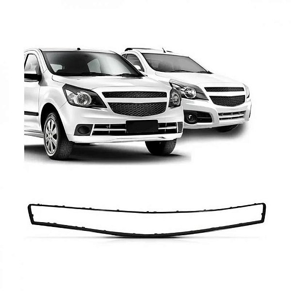 Moldura inferior para choque do suporte da grade agile chevrolet de 2009 a 2014 e montana chevrolet de 2011 a 2021 preta