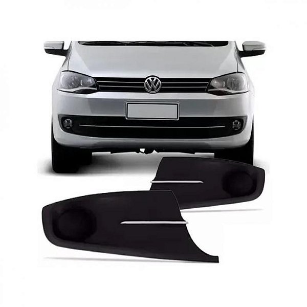 Grade do para choque spacefox volkswagen de 2011 a 2014 dianteiro lado esquerdo sem furo com friso cromado