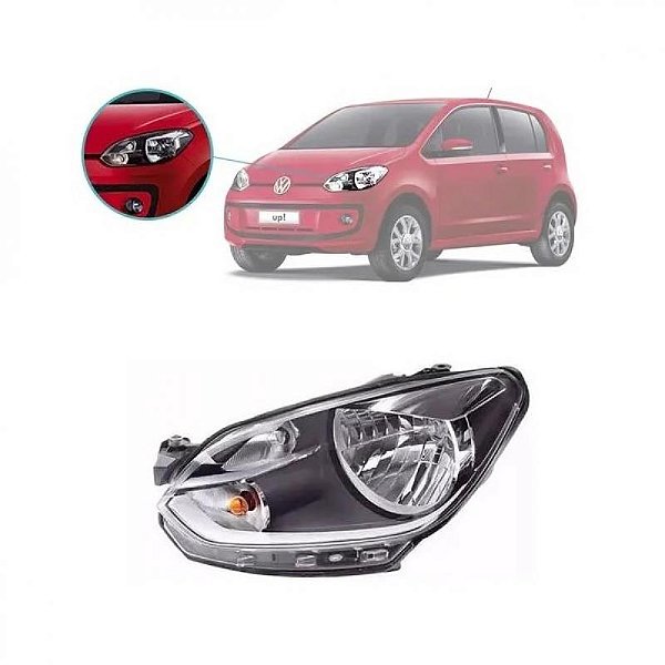 Farol up volkswagen de 2014 a 2016 lado esquerdo friso cinza manual e elétrico