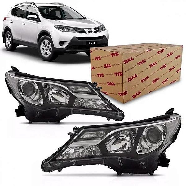 Farol rav4 toyota de 2013 a 2015 lado esquerdo elétrico com motor sem LED