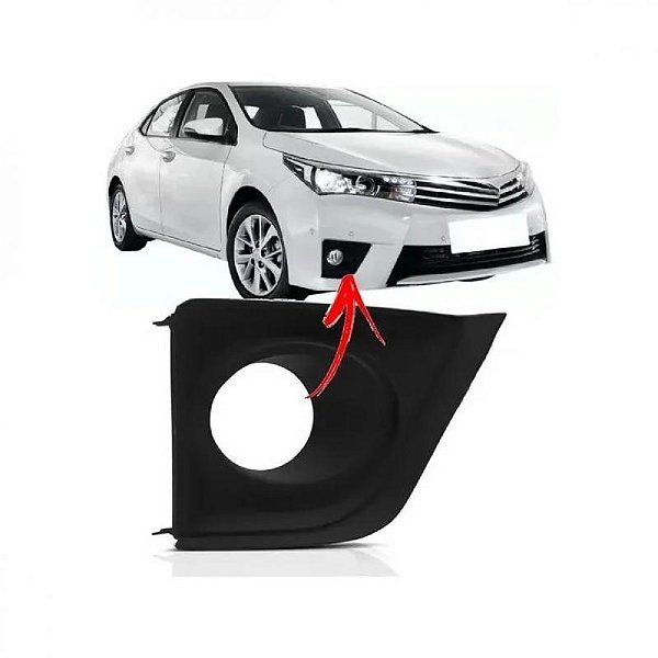 Grade de para choque corolla toyota de 2014 a 2017 dianteira lado esquerdo com furo