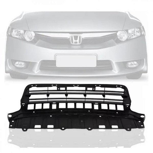 Grade de para choque civic honda de 2009 a 2011 central preto